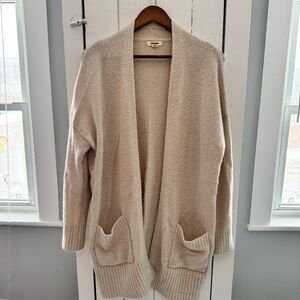 Garage Cream Open-Front Oversized Cardigan